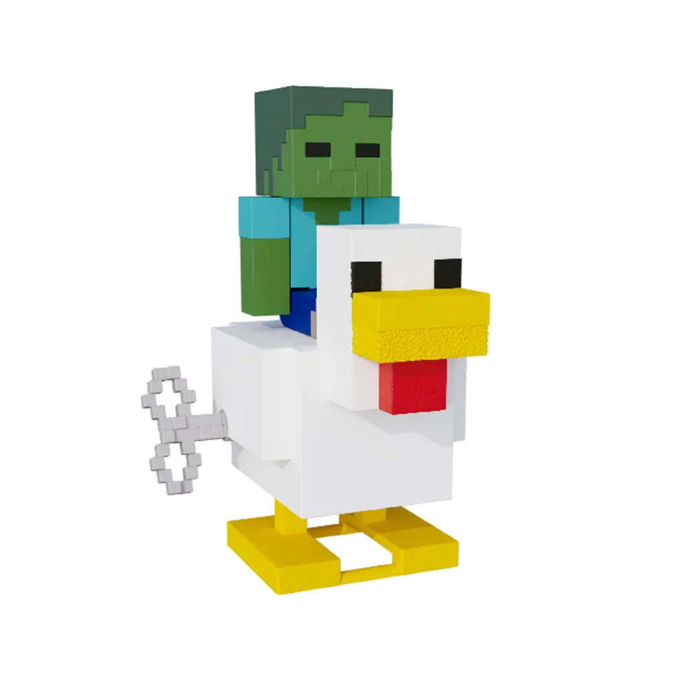 Minecraft Pack Figuras Jinete Avícola y Bebé Zombie