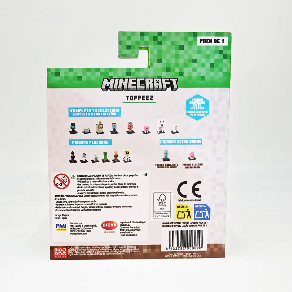 Minecraft Topeez Edición Especial Figura Varios Modelos