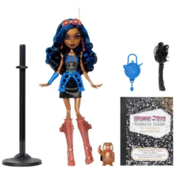 Monster High Muñeca Robecca Steam Boo-riginal Creeproduction con diario, soporte para la muñeca y mascota