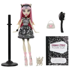 Monster High Muñeca Rochelle Goyle Boo-riginal Creeproduction con Diario, Soporte para la Muñeca y Mascota