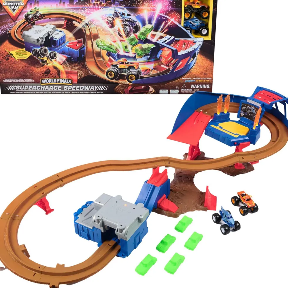 Monster Jam Supercharge Speedway Pista de Carreras