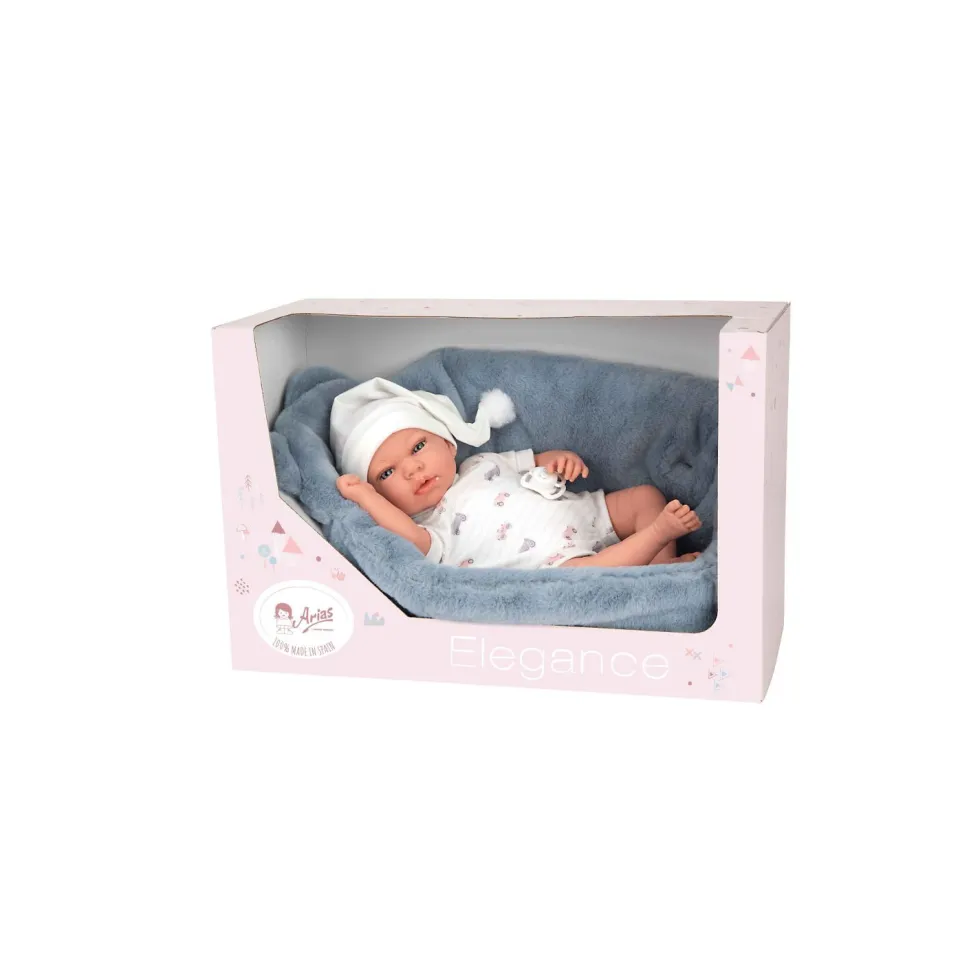Muñeca Arias Andie Azul con Cuna 40 cm