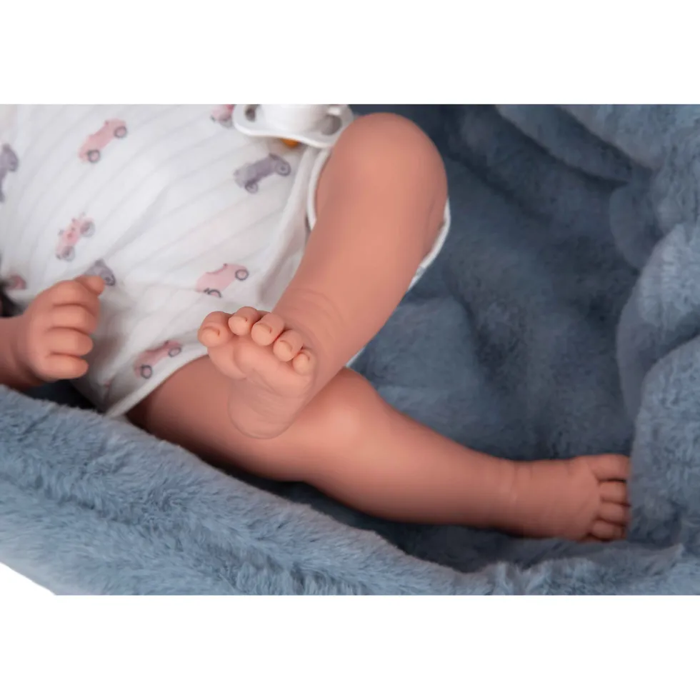 Muñeca Arias Andie Azul con Cuna 40 cm