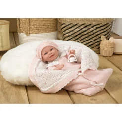 Muñecas Arias Elegance Babyto Rosa con Manta 35 cm
