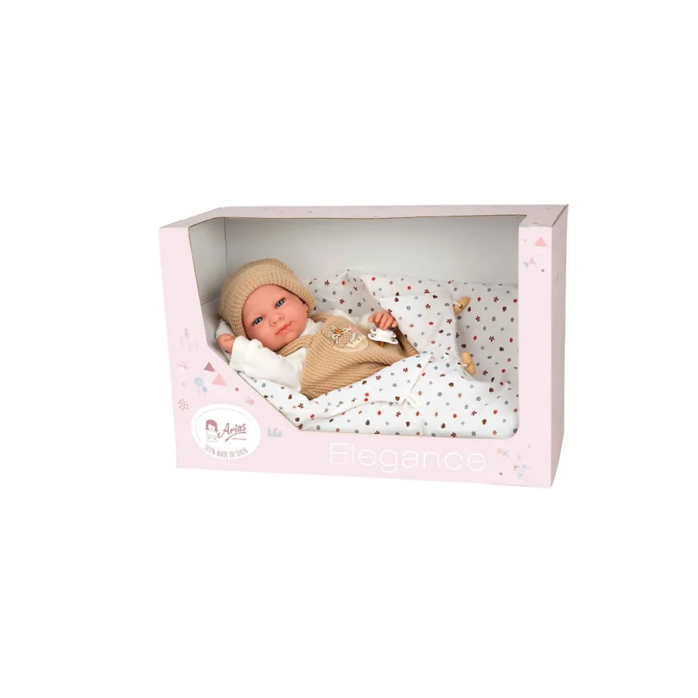 Muñecas Arias Elegance Cris Beige con Saco de Dormir