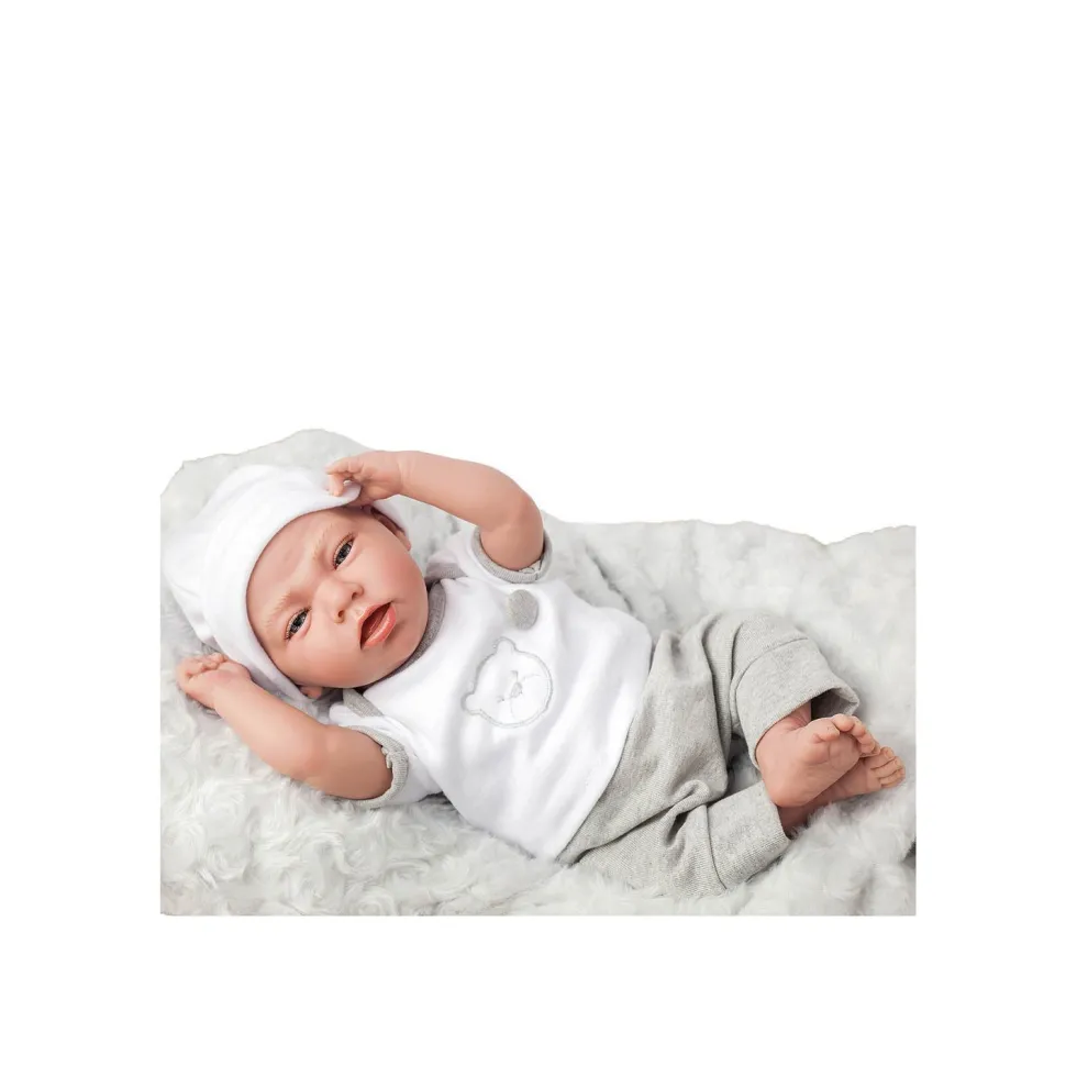 Muñecas Arias Elegance Muñeca Dafne con Cojín Gris 40 cm