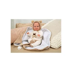 Muñecas Arias Muñeca con Peso Elegance Babyto Marrón Osito con Manta 35 cm