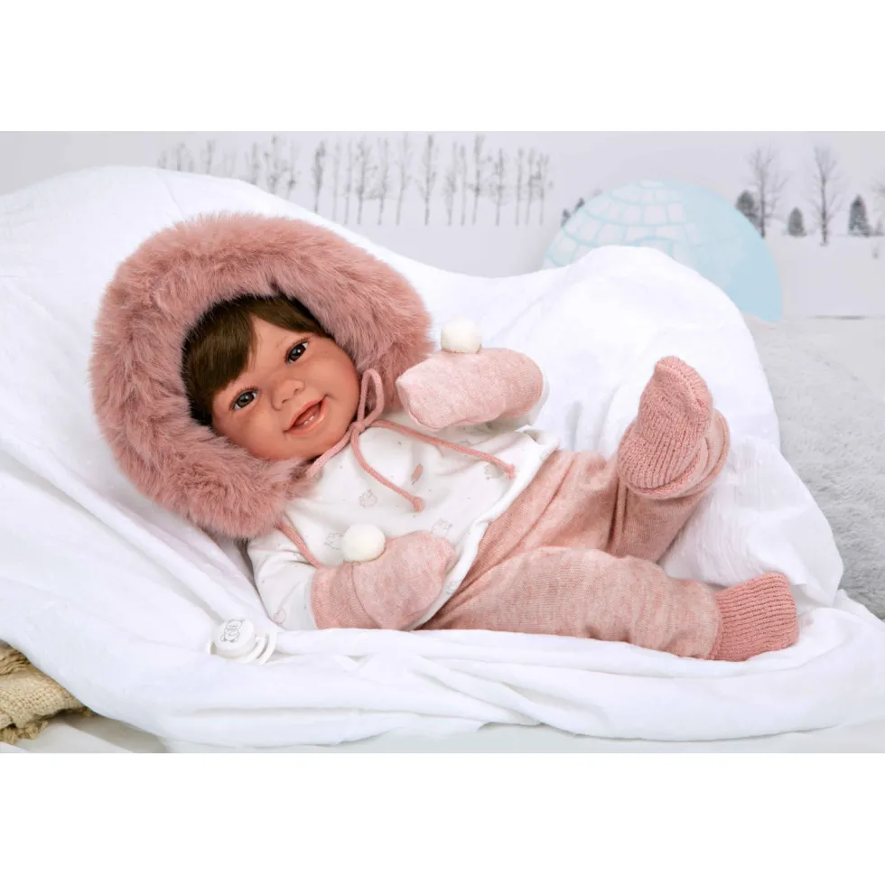 Muñecas Arias Muñeca con Peso Elegance Zoe Rosa con Manoplas