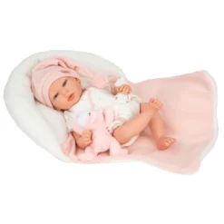 Muñecas Arias Reborn Ariel Rosa con Cojín 40 cm