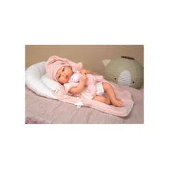 Muñecas Arias Reborn Ariel Rosa con Cojín 40 cm