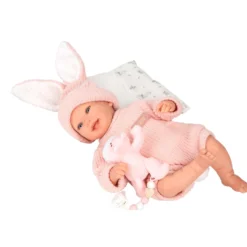 Mueñcas Arias Reborn Lucía con Cojín y Peluche 45 cm