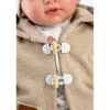 Muñecas Guca Bebé con Peso Unai con Camiseta de Dinosaurios, Chaqueta, Pantalón de Pana con Gorrito y Zapatillas