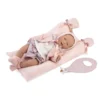 Muñecas Guca Bebé Reborn de Silicona Paula con Camisa, Braguita de Flores, Chaqueta y Babero