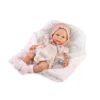 Muñecas Guca Bebé Reborn de Silicona Valeria con Vestido y Braguitas Rosa de Flores, Capota y Calcetines