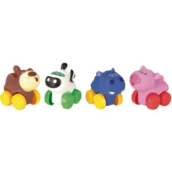 Nenittos 4 Animalitos Blanditos con Ruedas Varios Modelos