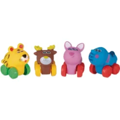 Nenittos 4 Animalitos Blanditos con Ruedas Varios Modelos