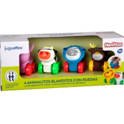 Nenittos 4 Animalitos Blanditos con Ruedas Varios Modelos