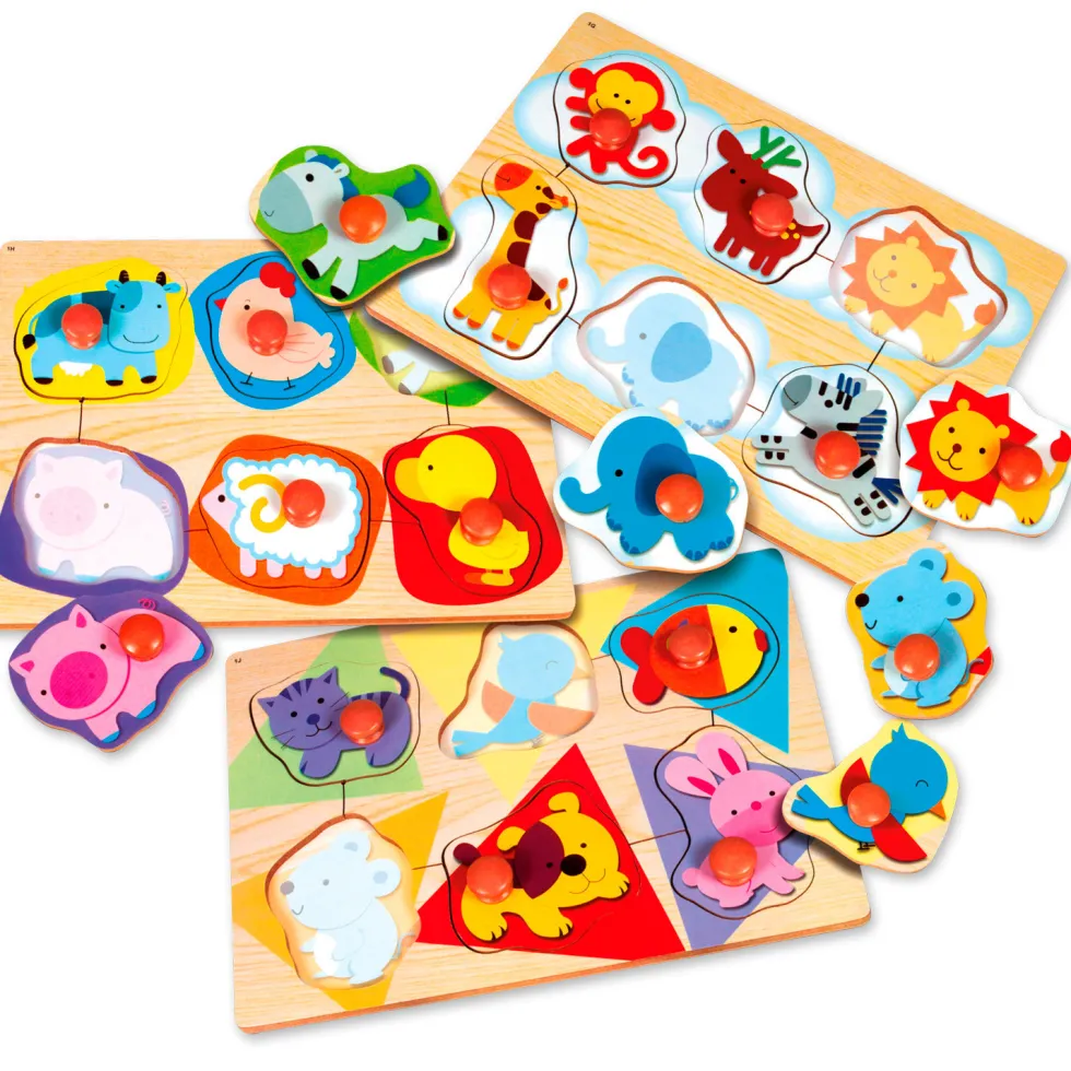 Nenittos Cajón 3 Puzzles de Madera