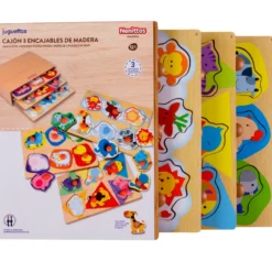 Nenittos Cajón 3 Puzzles de Madera