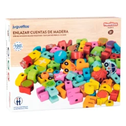Nenittos Enlazar Cuentas de Madera 100 Piezas
