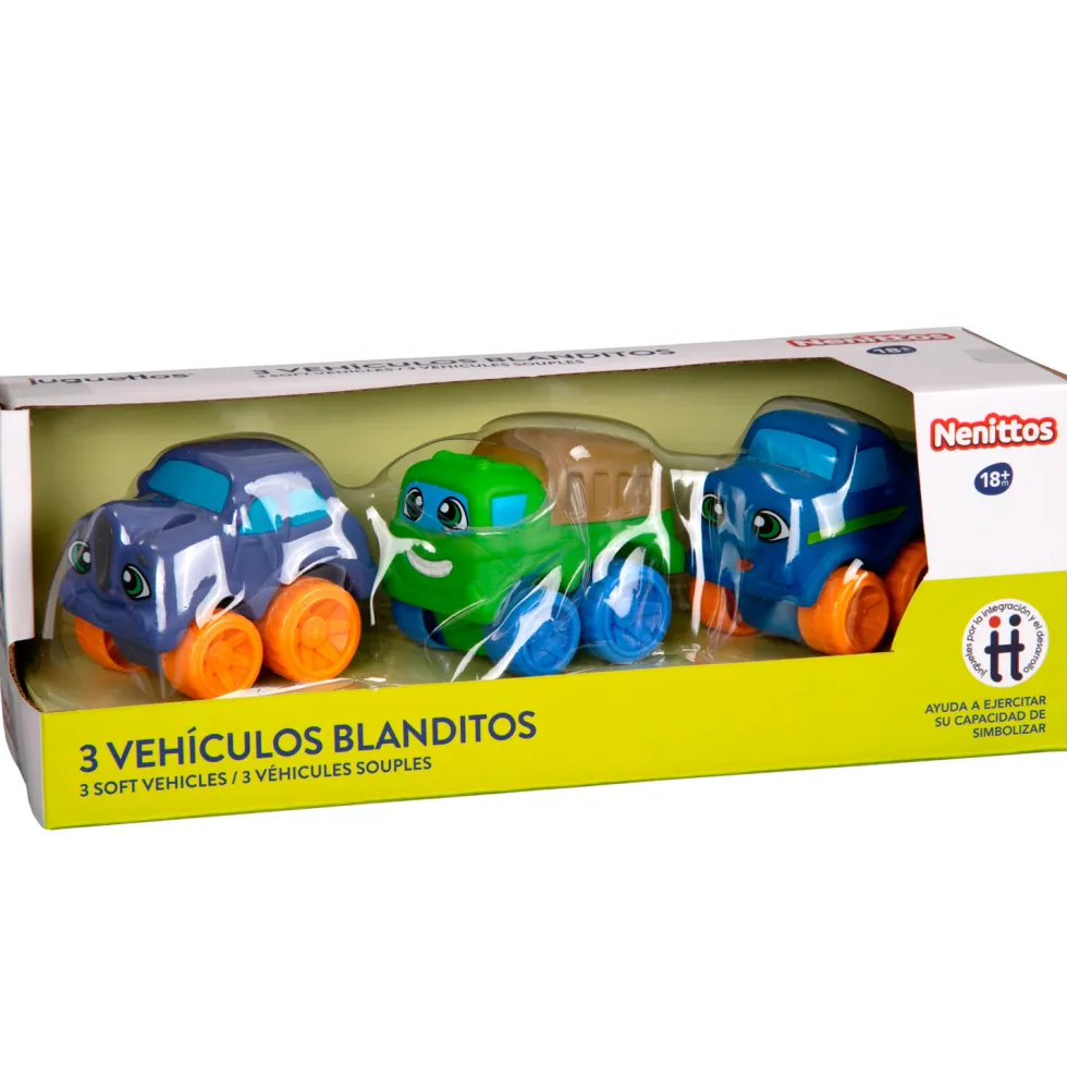 Nenittos 3 Vehículos Blanditos Varios Modelos