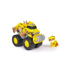 Paw Patrol Camión-Excavadora Rescue Wheels Bulldozer y Figura de Rubble