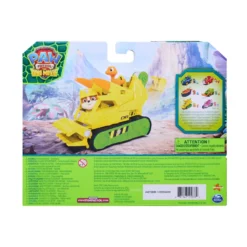 Paw Patrol The Dino Movie Vehículo Dino Rescue Bulldozer con Figura Rubble