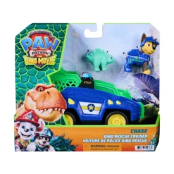 Paw Patrol The Dino Movie Vehículo Dino Rescue Cruise con Figura Chase