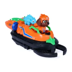 Paw Patrol The Dino Movie Vehículo Dino Rescue Hovercraft con Figura Zuma