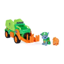 Paw Patrol The Dino Movie Vehículo Dino Rescue Recycler con Figura Rocky