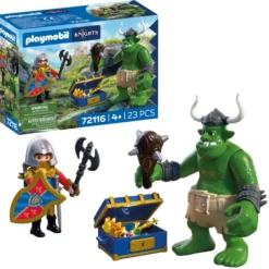 PLAYMOBIL Knights Troll con Tesoro de Caballero León - 72116