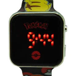 Pokémon Reloj Digital Led Negro Charmander