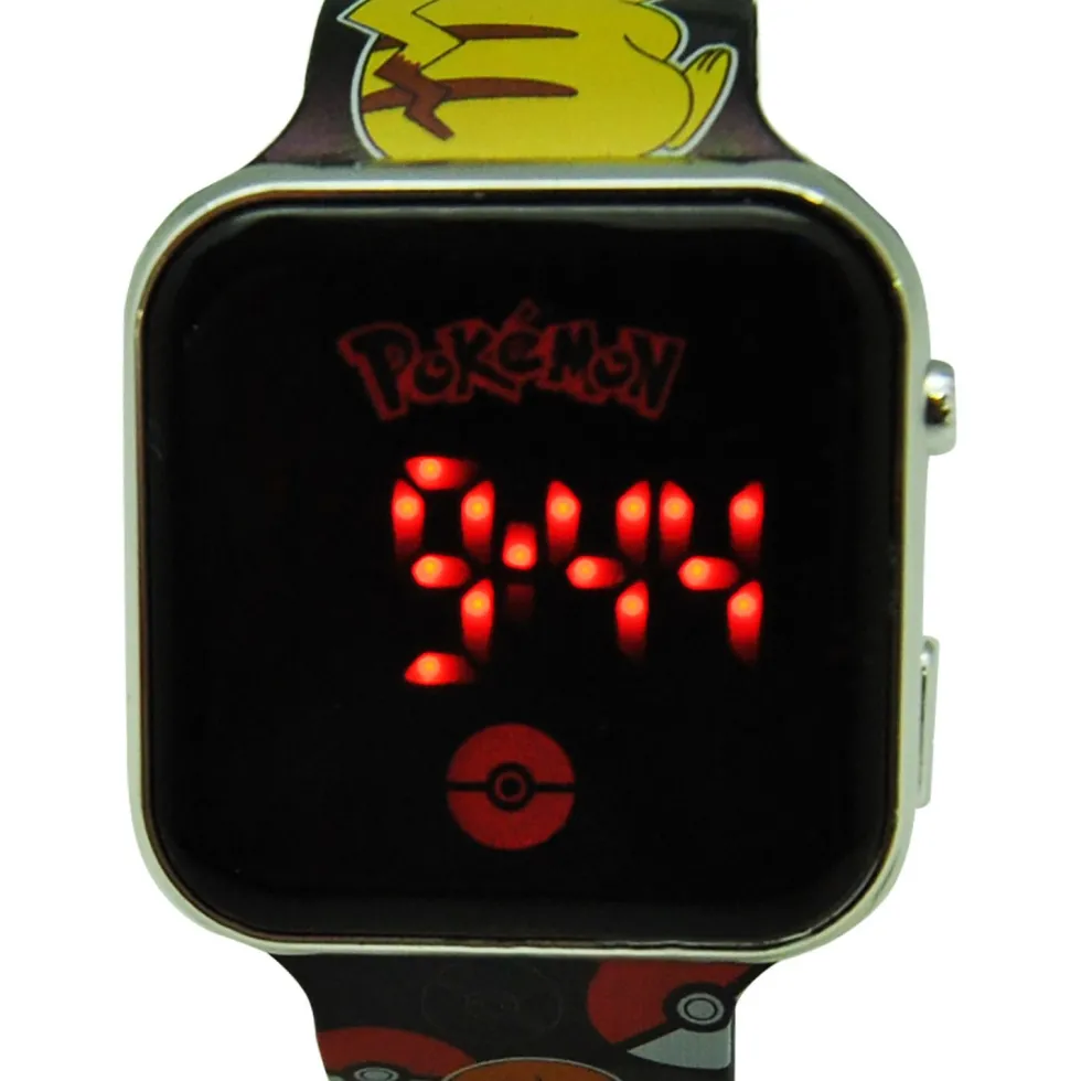 Pokémon Reloj Digital Led Negro Charmander