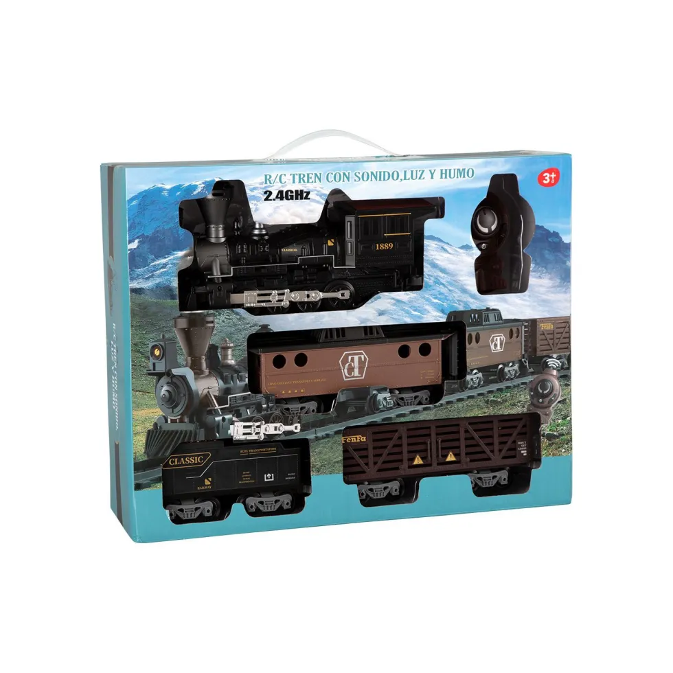 Radio Control Tren con Sonido, Luz y Humo