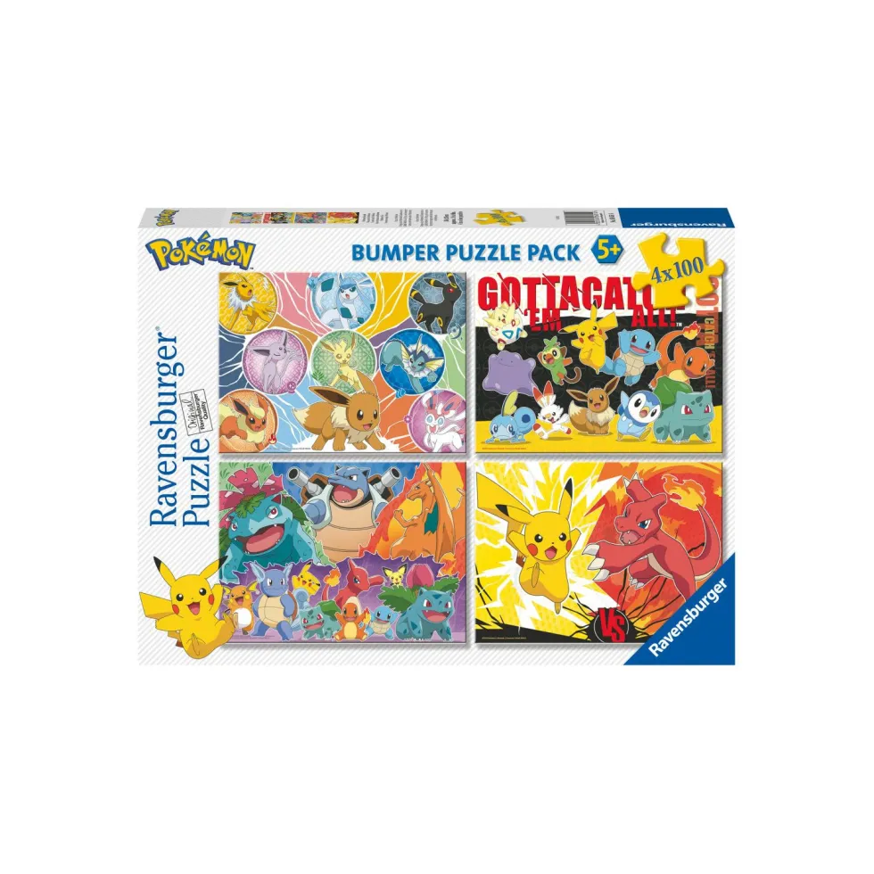 Ravensburger Puzzle 4 x 100 Piezas Pokémon Bumper Pack
