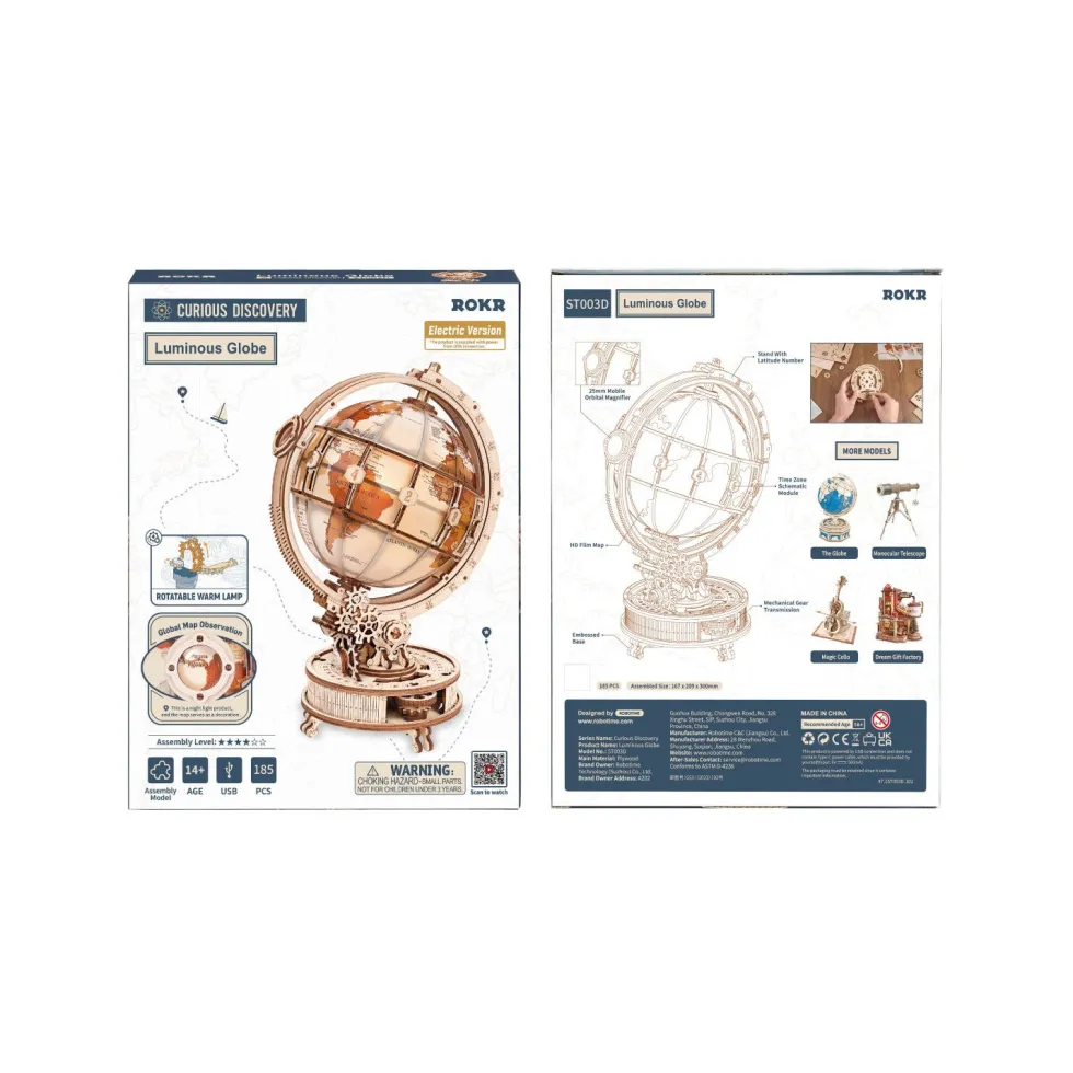 ROKR Luminous Globe Versión Eléctrica Kit de Construcción DIY