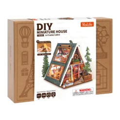 Rolife A-Frame Cabin Maqueta de Madera Cabaña de Montaña Europea