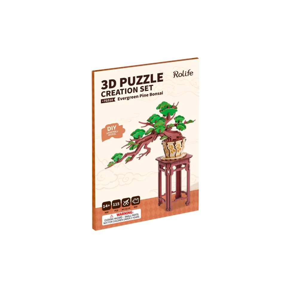 Rolife Evergreen Pine Bonsai Rompecabezas 3D