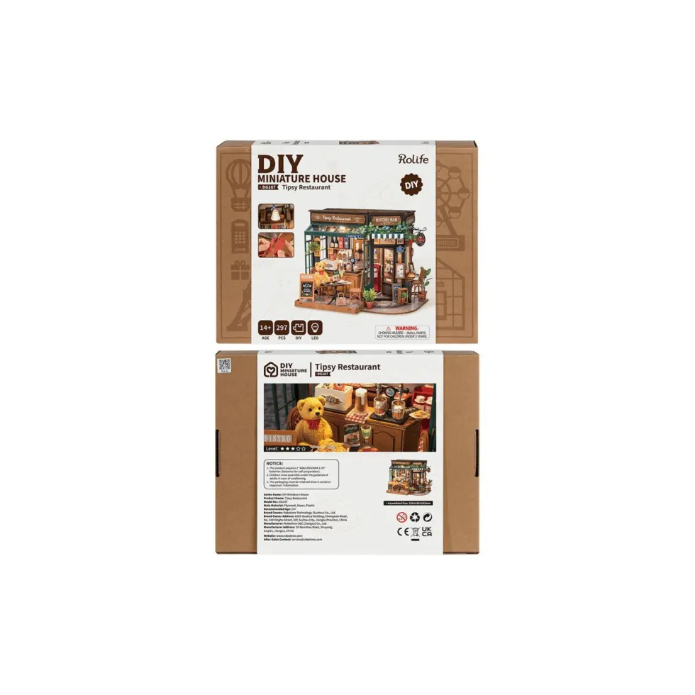 Rolife Tipsy Restaurant Maqueta de Madera