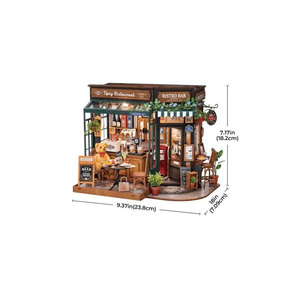 Rolife Tipsy Restaurant Maqueta de Madera