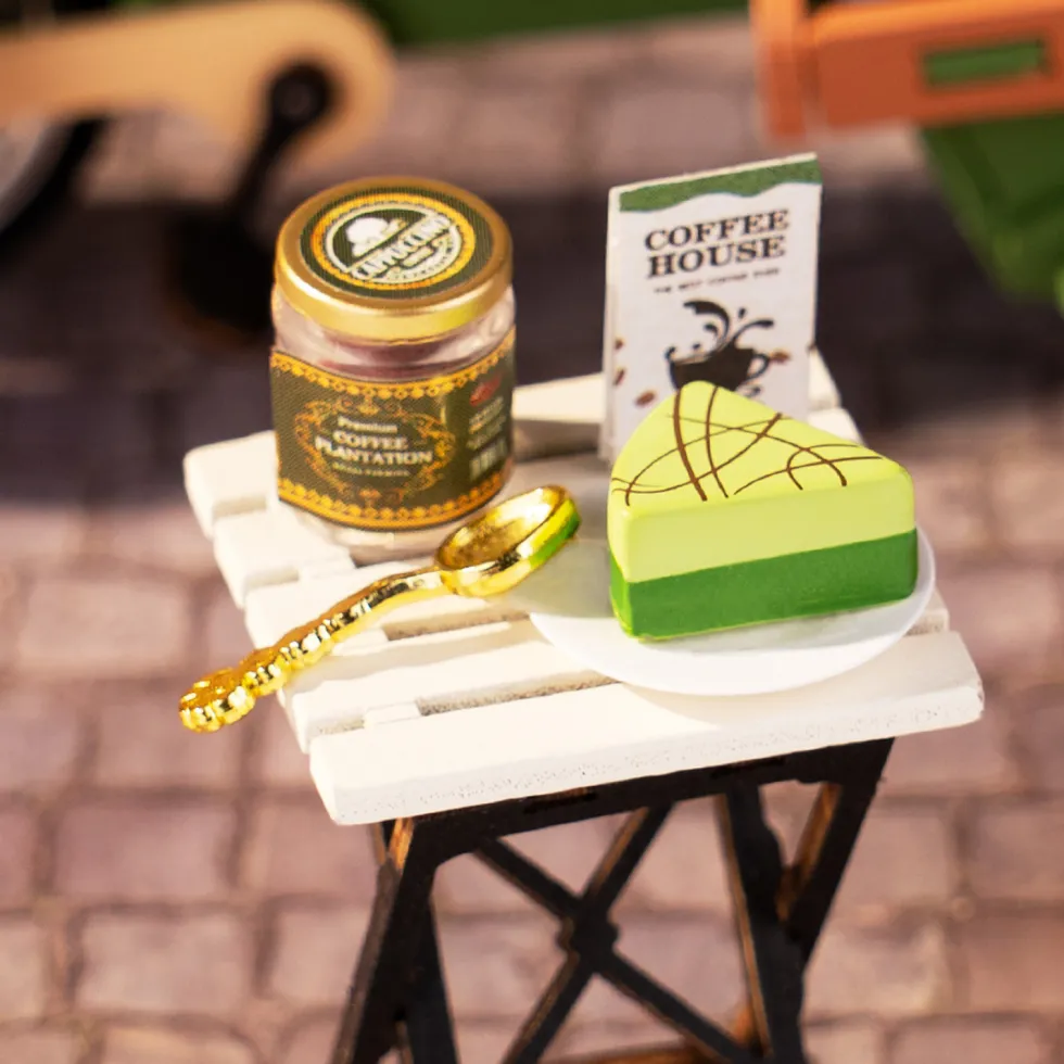 Rolife Travel Street Aromatic Coffee Cart Maqueta