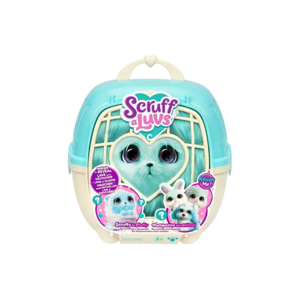 ScruffaLuvs Azul Peluche con Transportín y Accesorios Varios Modelos