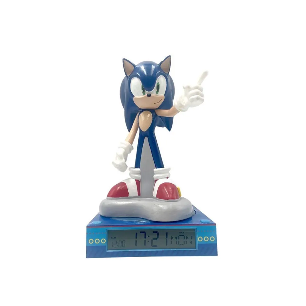 Sonic Lámpara 3D con Despertador y Fecha