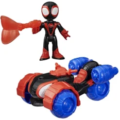 Spidey and his Amazing Friends Figura Miles Spin Morales con Aracno Triciclo