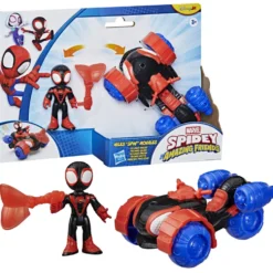 Spidey and his Amazing Friends Figura Miles Spin Morales con Aracno Triciclo