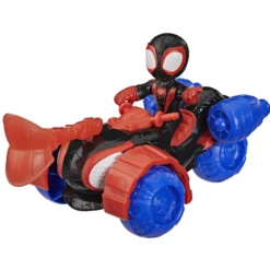 Spidey and his Amazing Friends Figura Miles Spin Morales con Aracno Triciclo