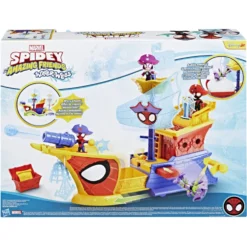 Spidey and his Amazing Friends Waterwebs Barco Pirata con Telarañas y Burbujas