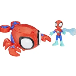 Spidey and His Amazing Friends Water Webs Set Vehículo y Figura Aracno-Cangrejo