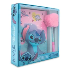 Stitch Cuaderno Squshy con Bolígrafo Pompón