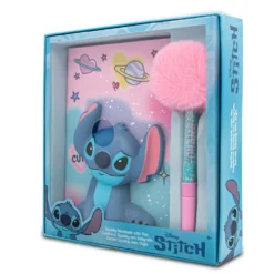 Stitch Cuaderno Squshy con Bolígrafo Pompón